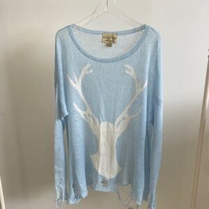WILDFOX White Label Vintage (Original Wildfox owners!) Distressed Sweater Large